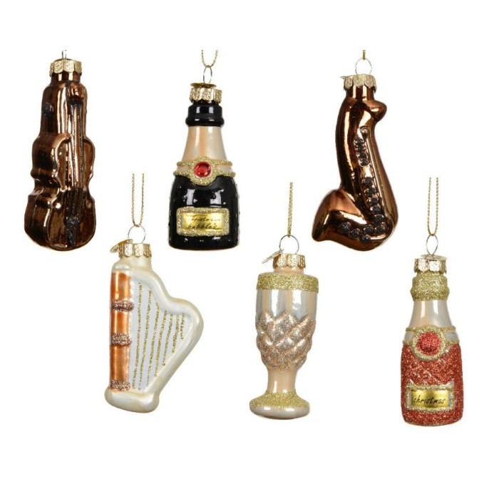 BOTTIGLIE LIQUORI VETRO H.7.5 6 ASSORTITI